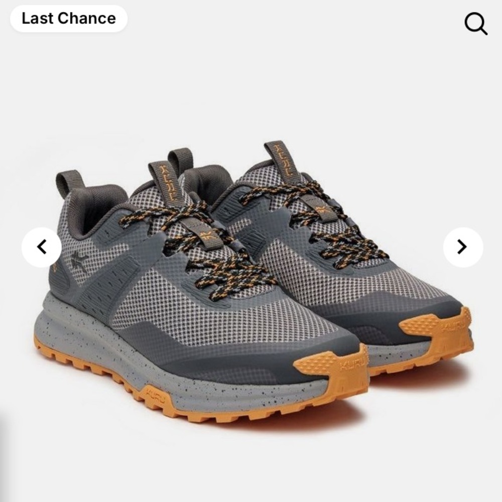 KURU Trail Sneakers - Gray and‎ Orange